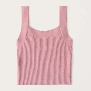 Abercrombie & Fitch Ribbed Sweater Tank in Pink - Size XS